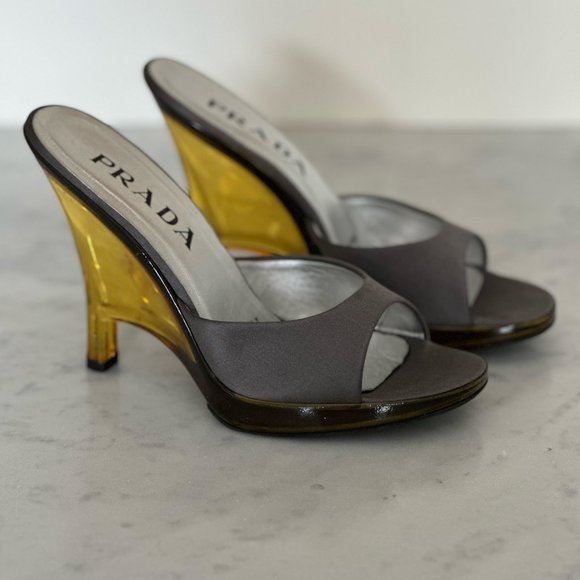 Prada Shoes - Prada Heeled Sandals 37.5 never worn